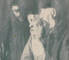 Judaica Imagery on Wood Contemporary Pop Art Manner