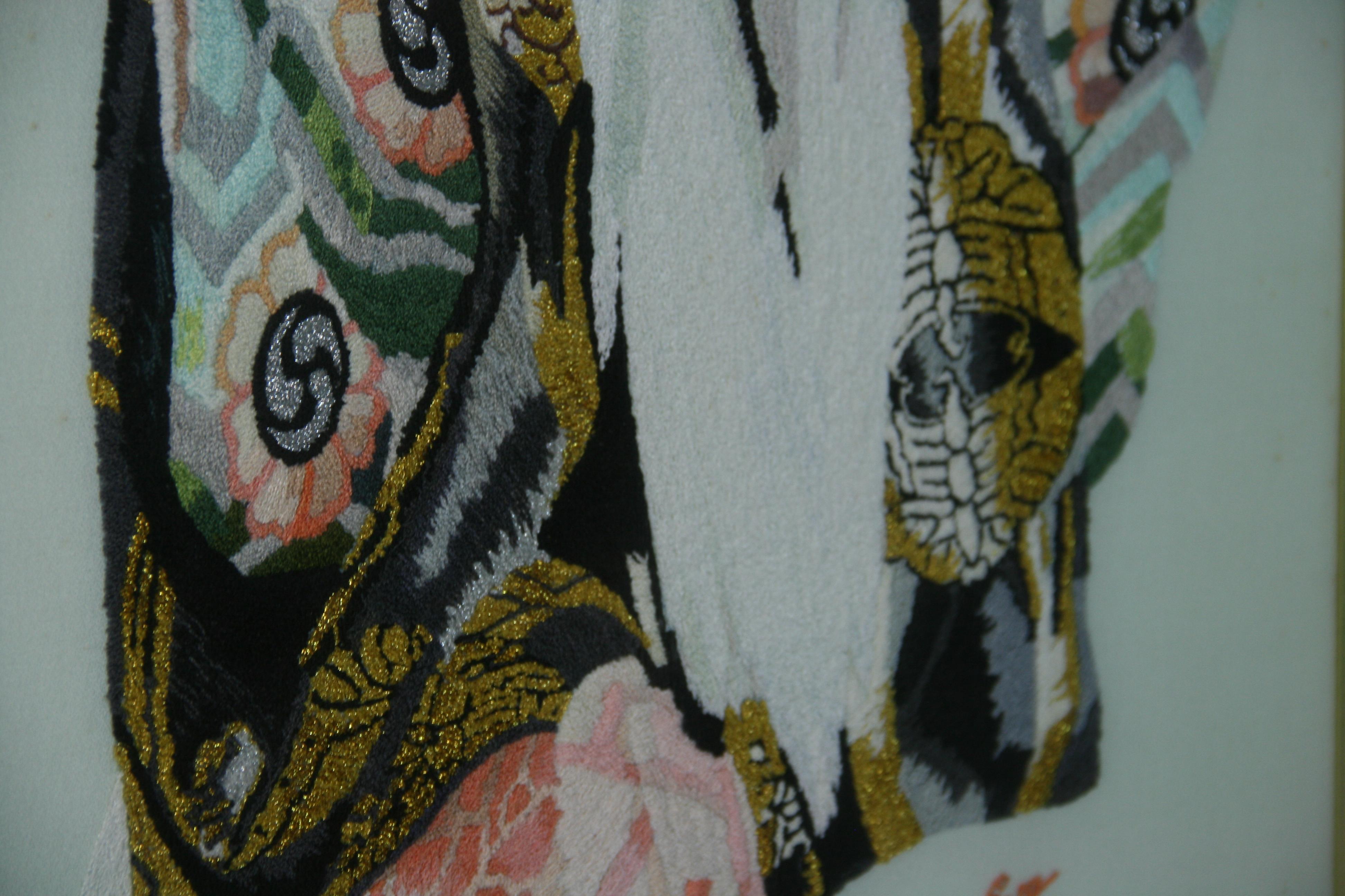 Kabuki Dancer Custom Framed Wall Tapestry For Sale 5