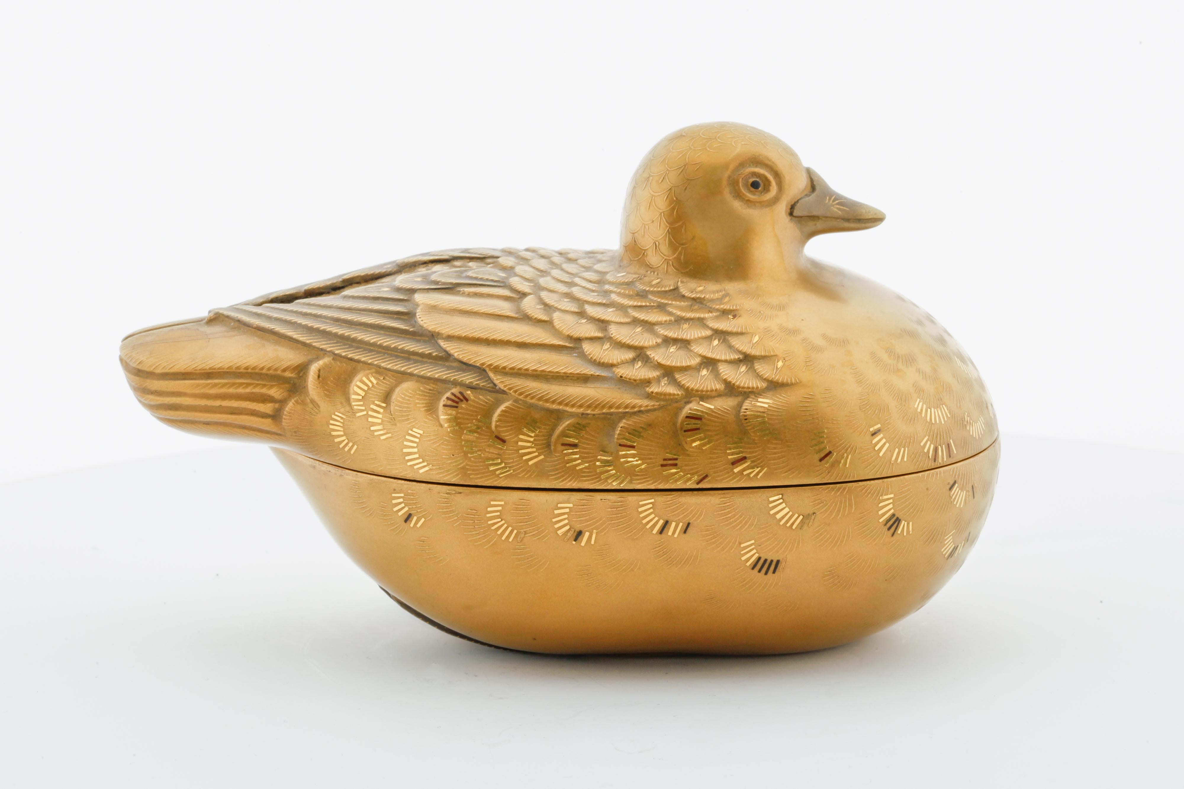 Lacquer Incense Box, Duck, Animal, Lacquerware, Container, 19th Century, Japan For Sale 1
