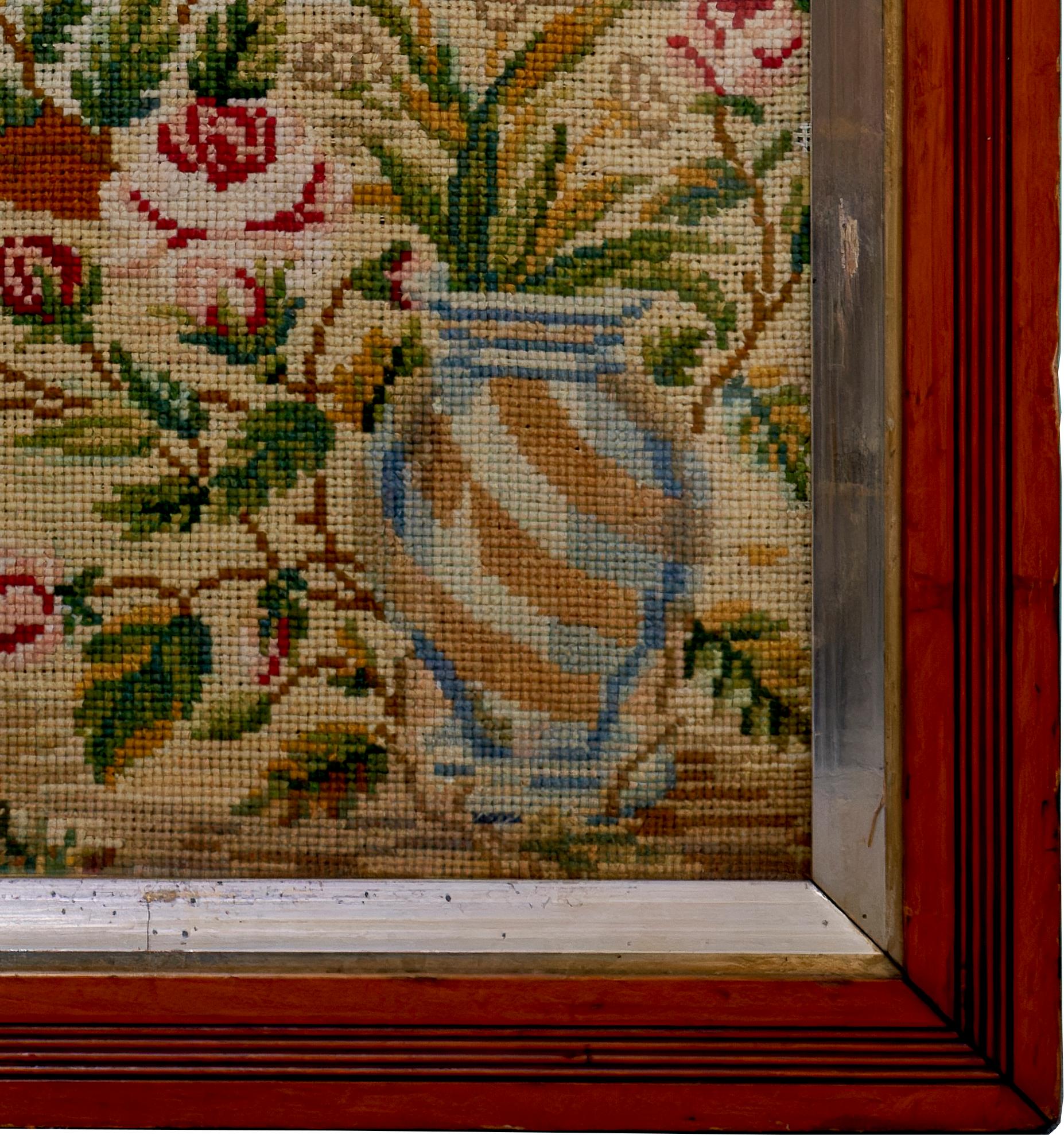 Late 19th Century Needlepoint and Petit Point Elizabethan Style For Sale 3