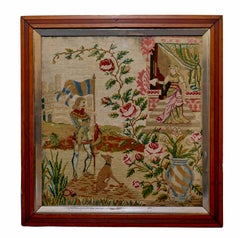 Late 19th Century Needlepoint and Petit Point Elizabethan Style