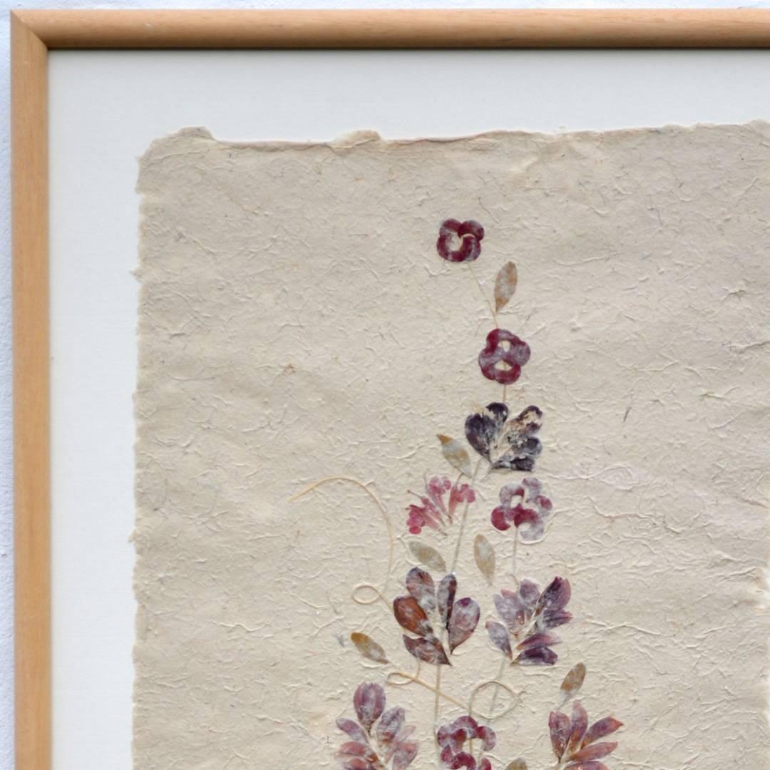 Very pretty montage of indigenous dried wild flowers from Madagascar. Created in the 80s by ladies from a sanctuary for 