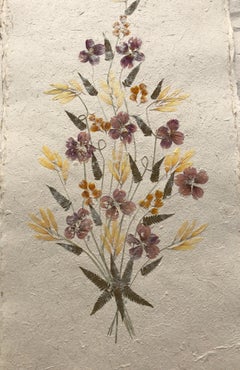 Madagascan Dried Flowers On Hand Made Paper