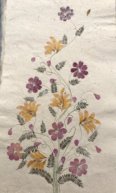 Madagascan Dried Flowers On Hand Made Paper