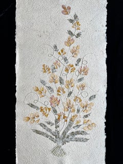 Fleurs séchées Madagascannes sur papier fait main