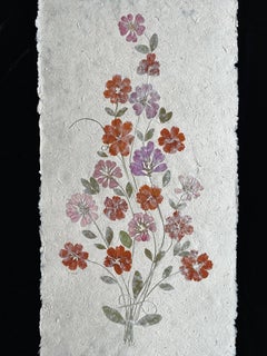 Retro Madagascan Dried Flowers On Hand Made Paper
