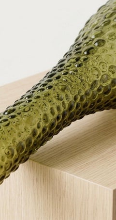 Vaso in vetro a forma di chiocciola di Empoli, circa 1960