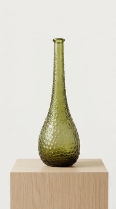 Vaso in vetro a forma di chiocciola di Empoli, circa 1960