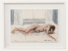 Minou Steiner (1940-2008) - Tecnica mista del 20° secolo, Nudo alla finestra