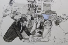 Mixed Media Painting of Frank Sinatra backstage