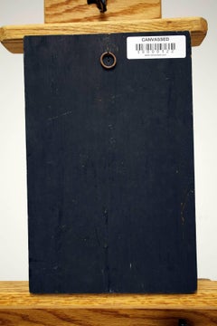 Moses with the Tablets of Law, Hebrew Calligraphy, Mexican Modernist Folk Art