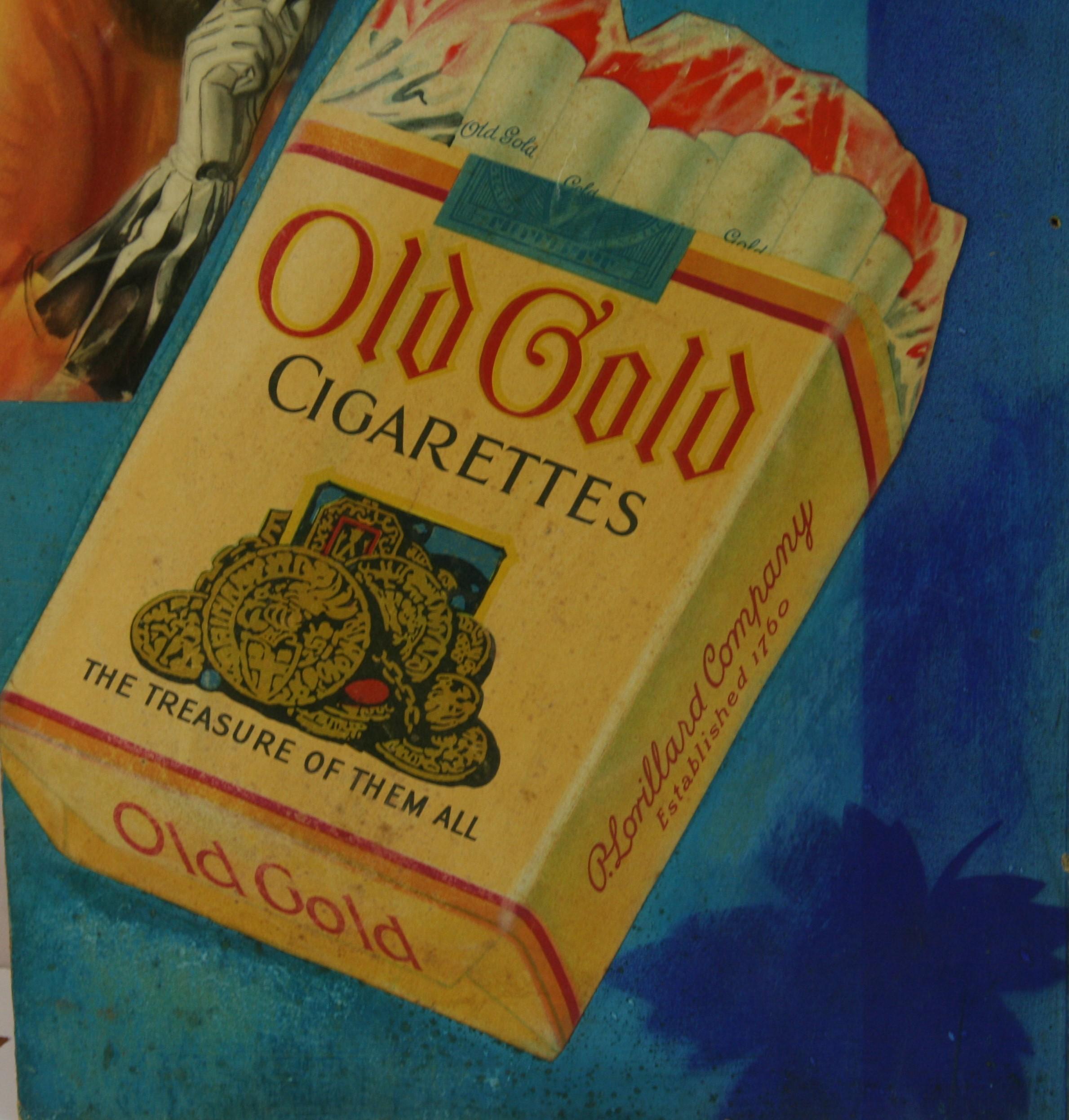 Collage publicitario de cigarrillos Old Gold 1956 en venta 4
