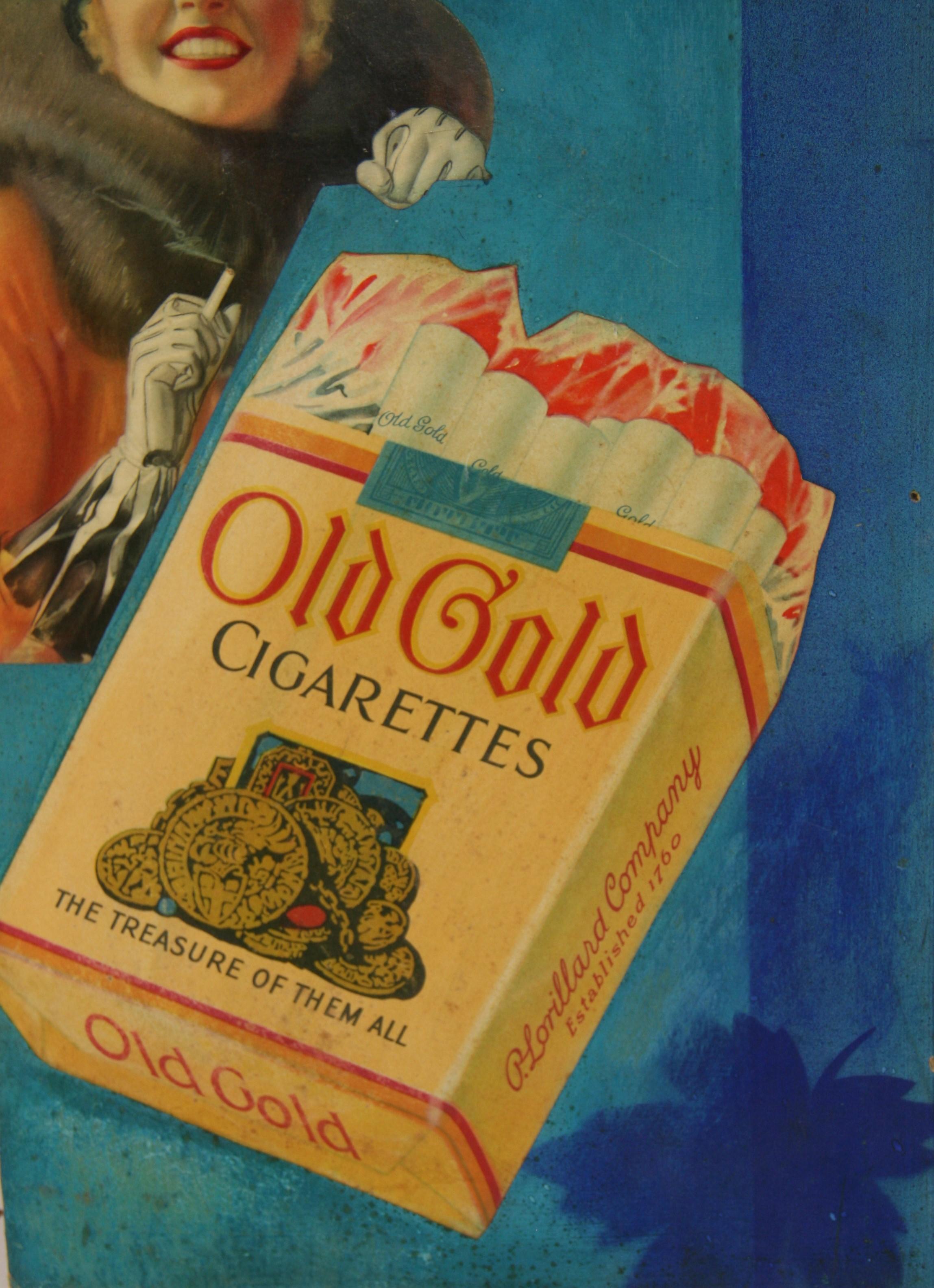 Collage publicitario de cigarrillos Old Gold 1956 en venta 5