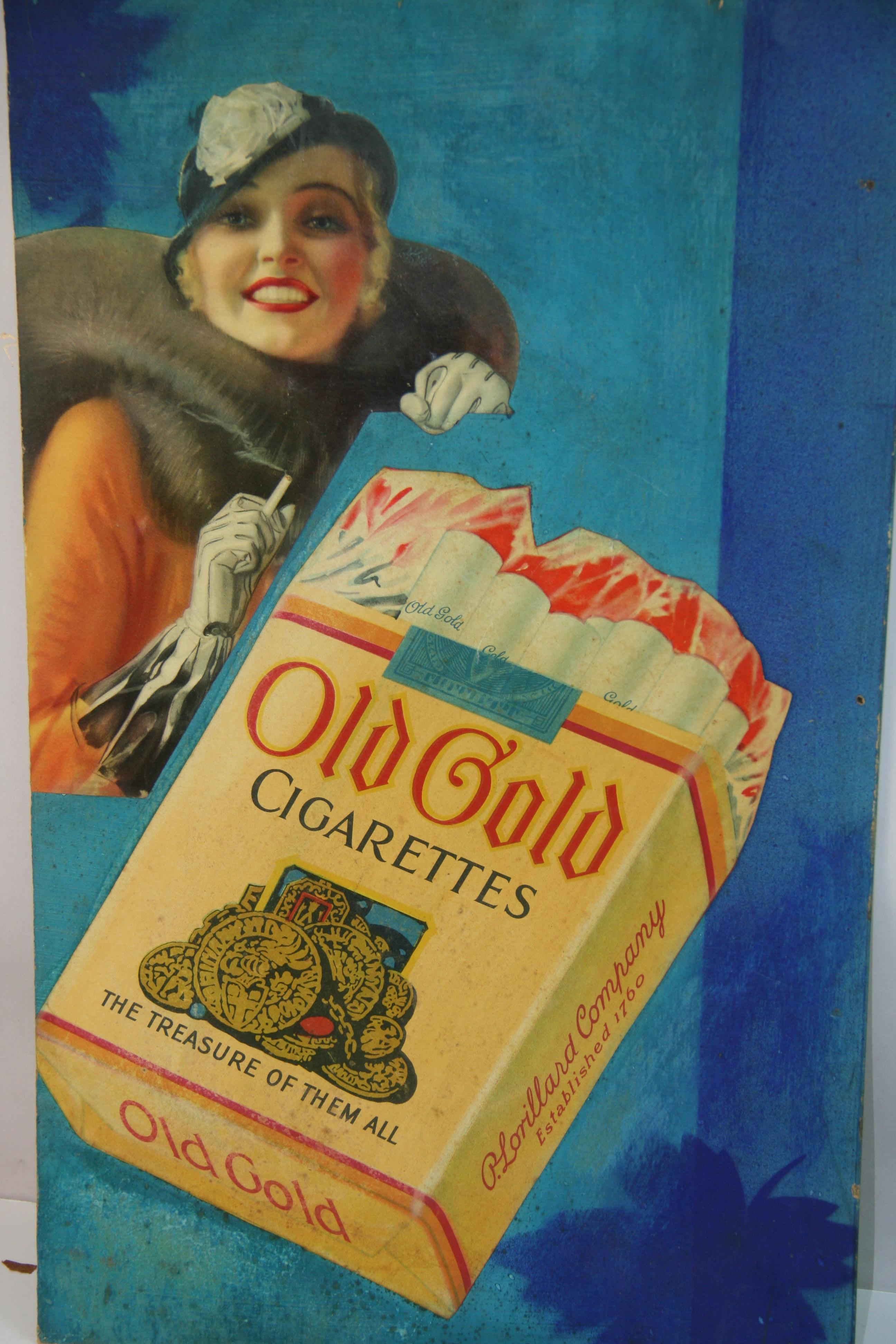 Collage publicitario de cigarrillos Old Gold 1956 en venta 6