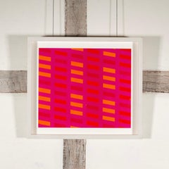 Orange Dashes, Mixed Media by Theo Mendez