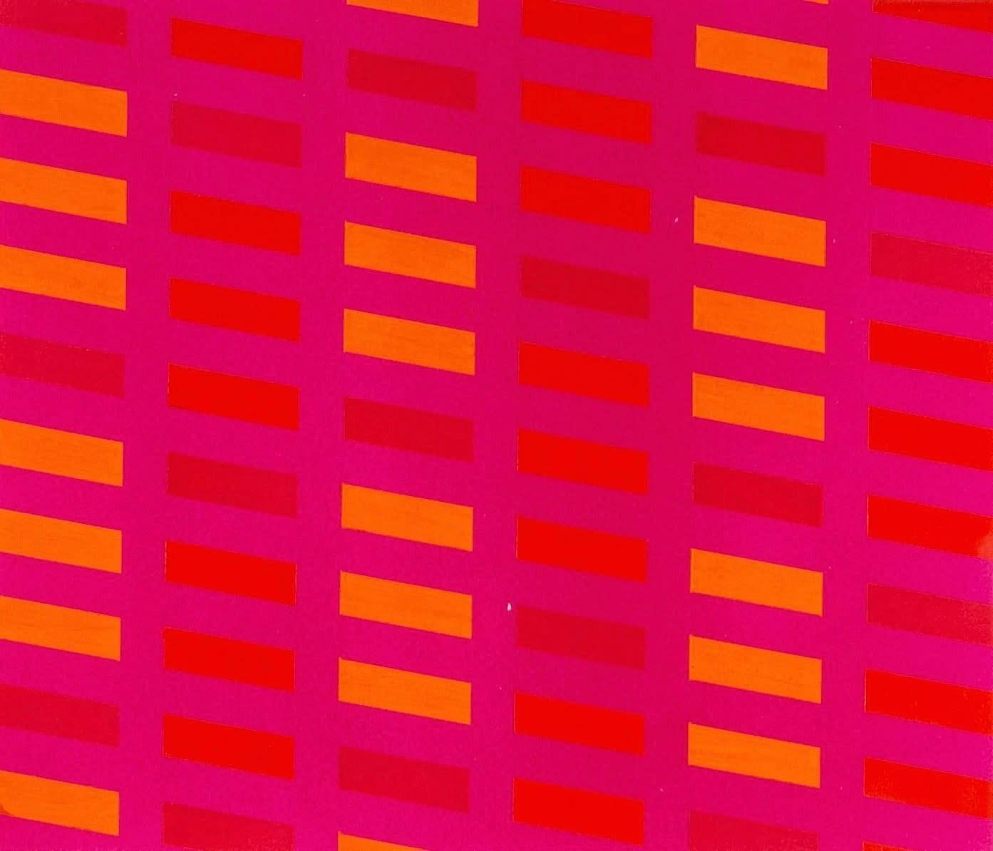 Orange Dashes, Mixed Media by Theo Mendez - Art by Unknown