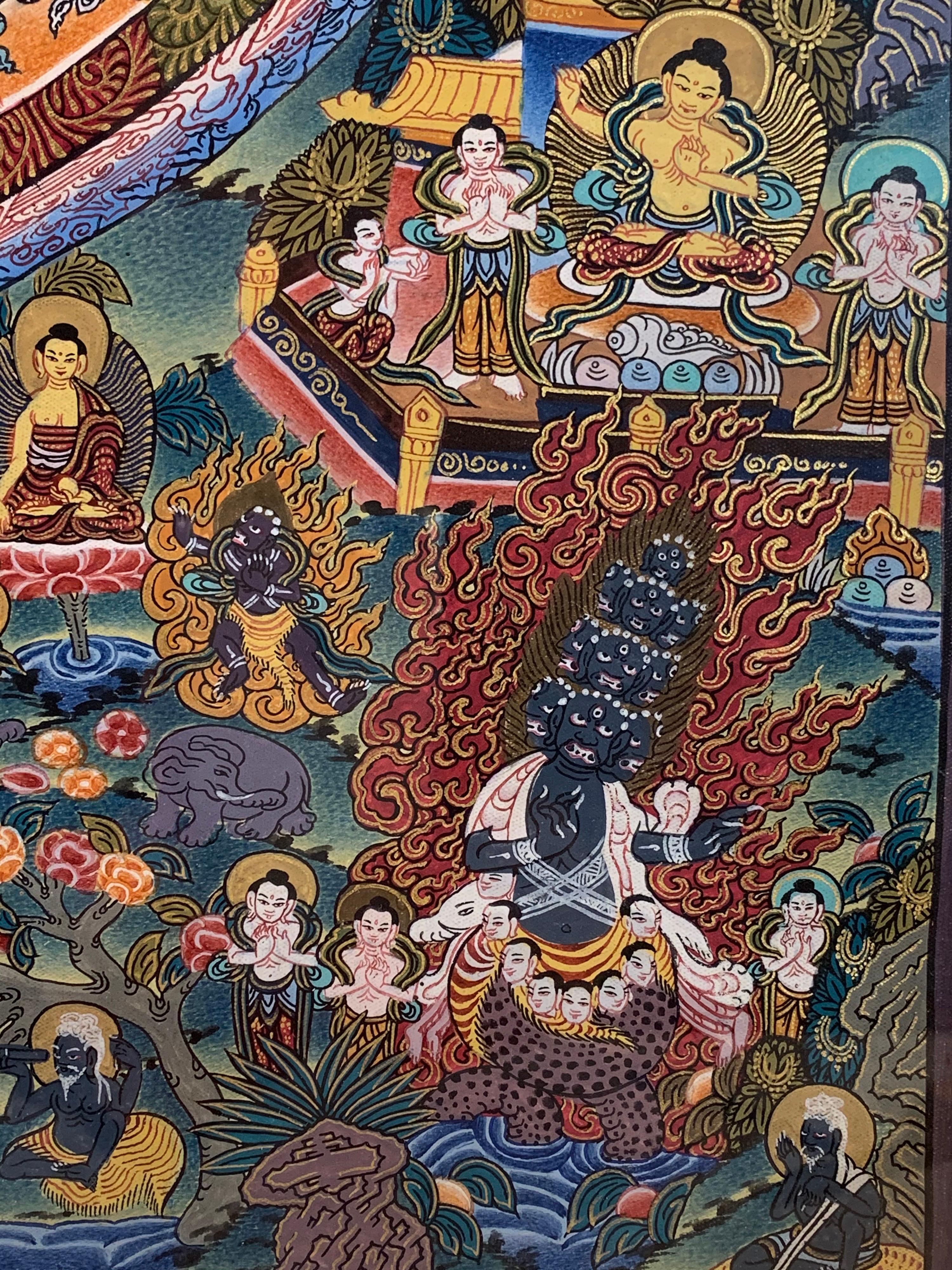 Mandala Thangka originale su tela in vendita 6