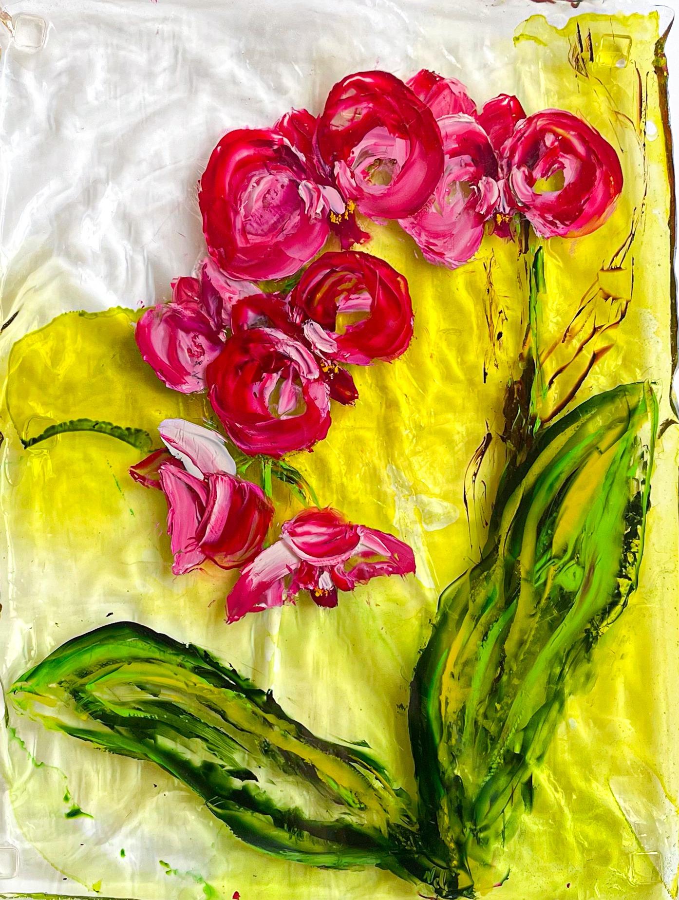 Pink Orchids by Nelida Navarrine - Mixed Media Art by Unknown