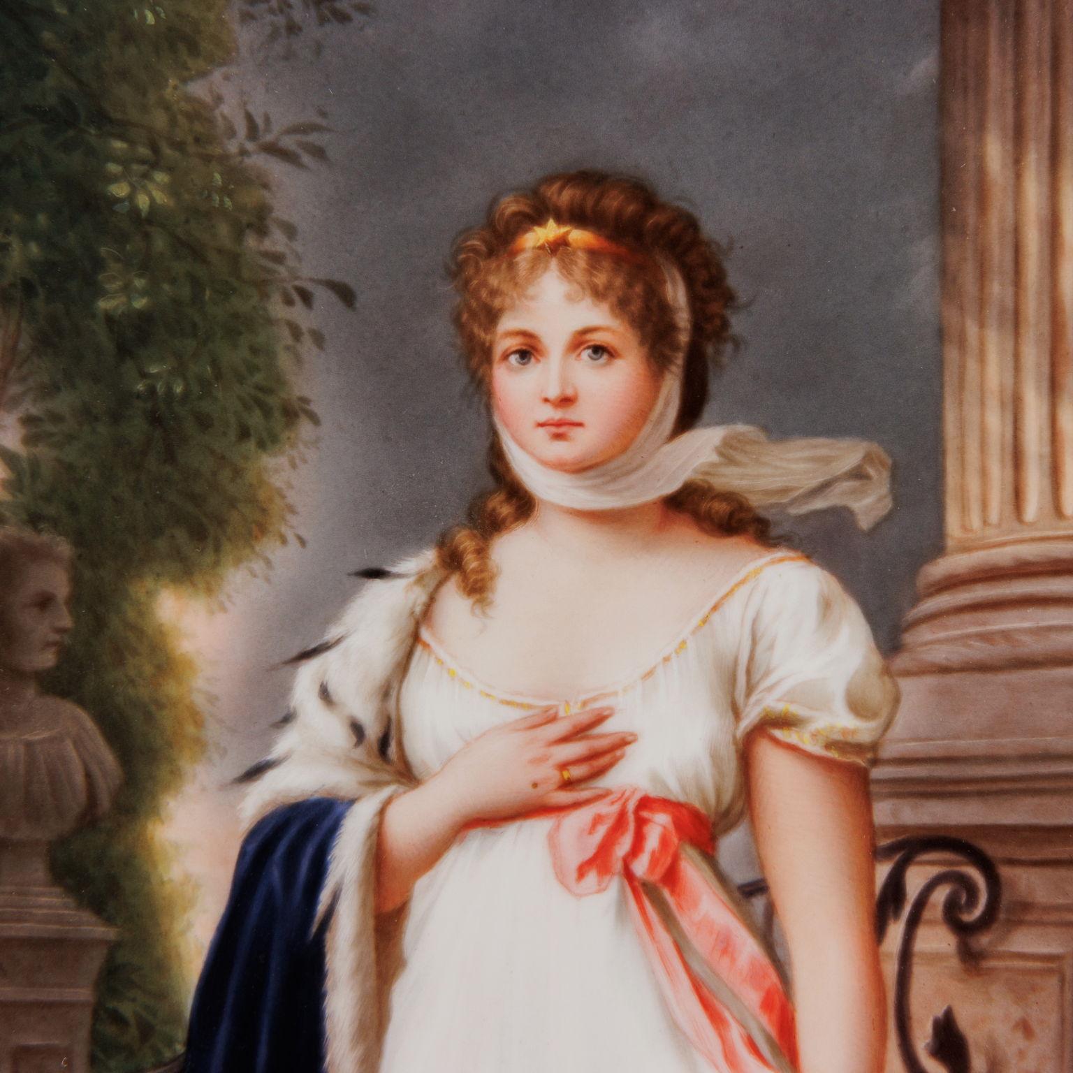 Porcelain tablet Queen Louise of Prussia, Berlin, last quarter of the 19th cen. - Other Art Style Mixed Media Art by Unknown