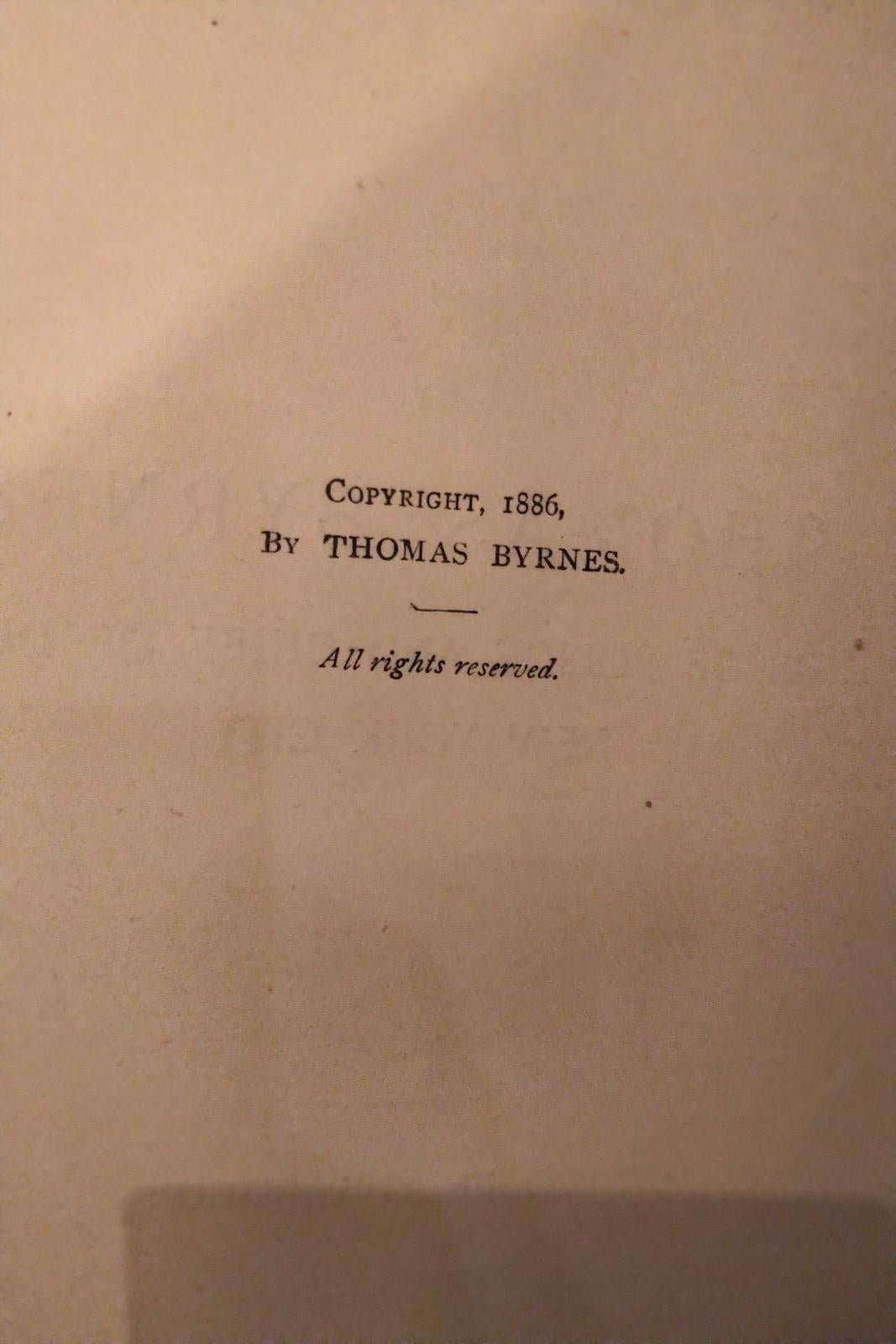 Professional Criminals of America - Thomas Byrnes - 1886 - VERY RARE 1
