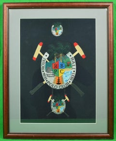 Royal Bali Polo Club 1831 Framed w/ Embroidered X'd Mallets Crest