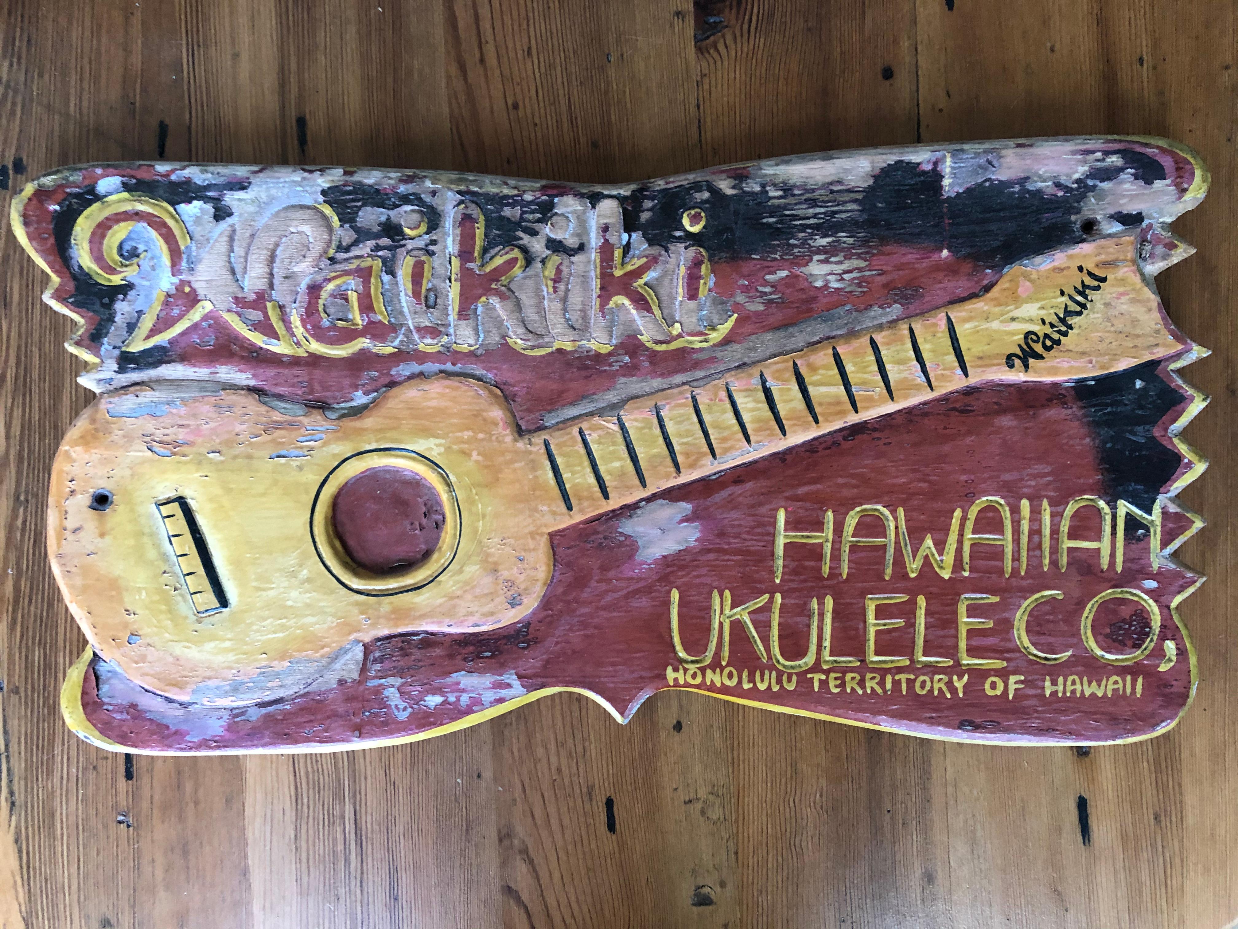 Steven Neill Hawaiiana Vintage look wood sign. - Mixed Media Art by Unknown