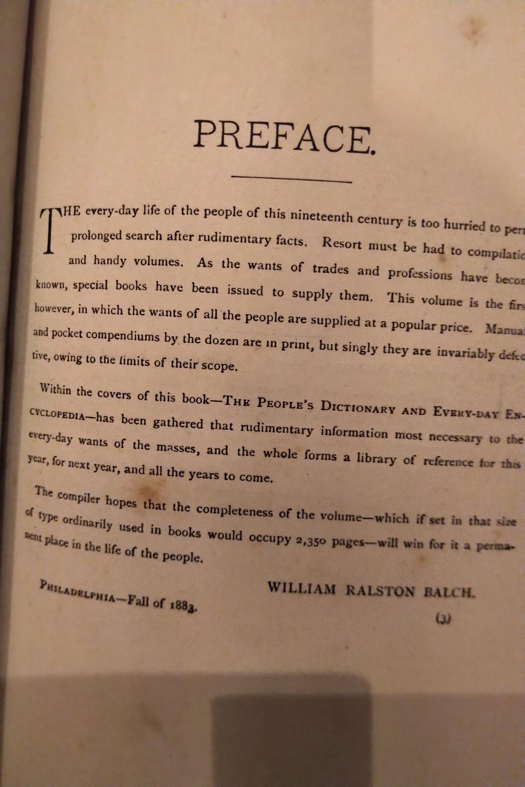 The People's Dictionary and Every-day Encyclopedia 1885 - VERY RARE 6