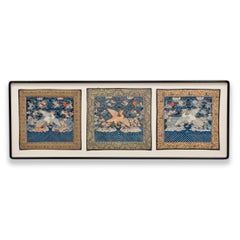 "Three Kesi Official's Badges, " Silk Textile, 1850