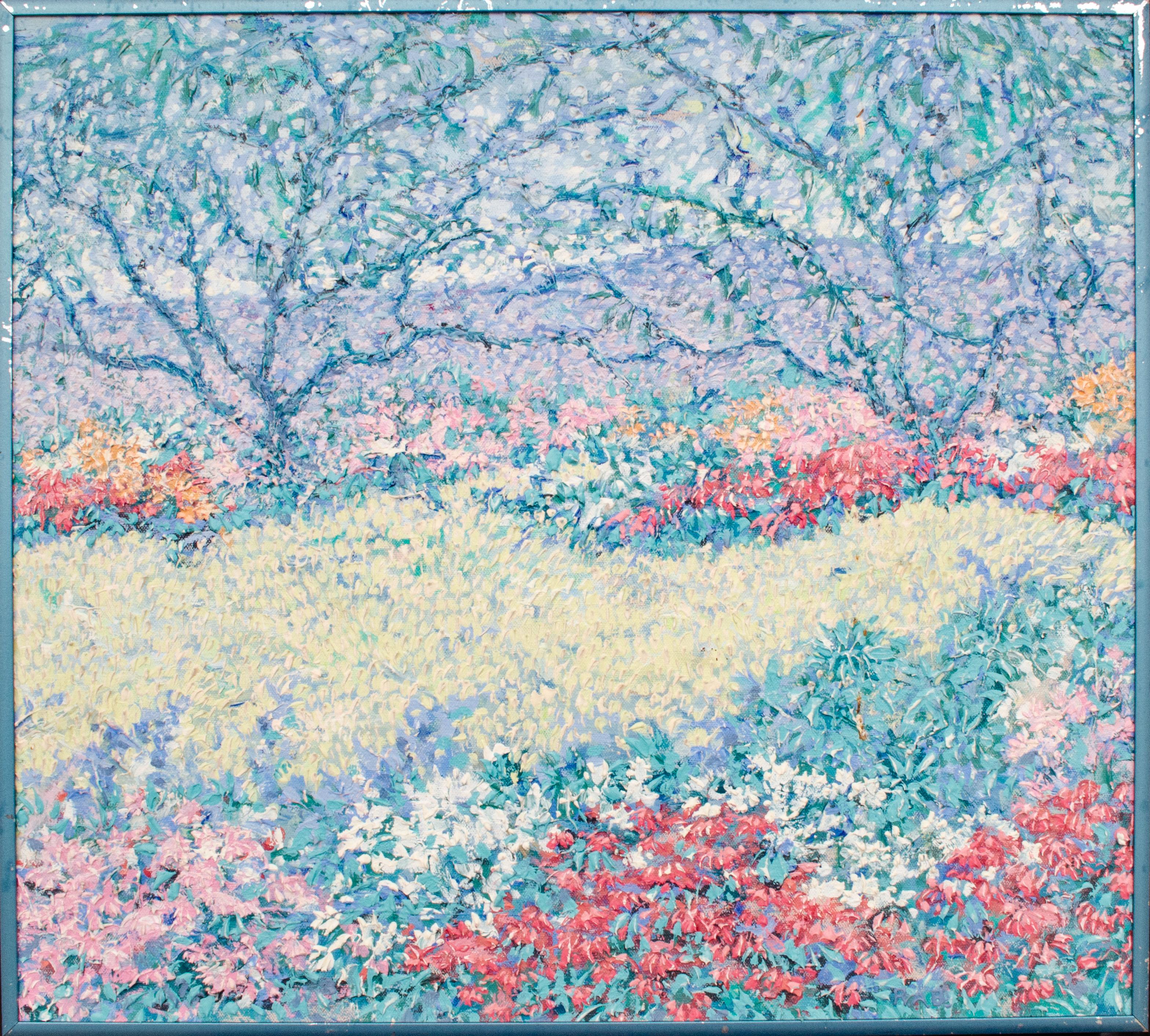 Deux peintures de paysages floraux des années 1980, signées Benner en vente 2