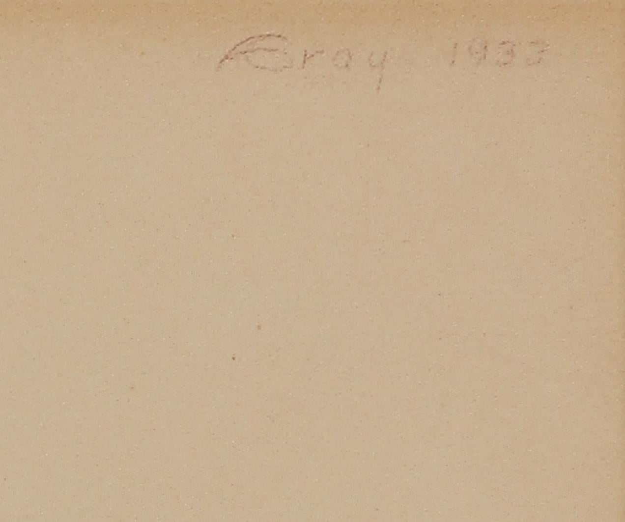 Pastell und Bleistift auf Papier 1933, ohne Titel im Angebot 2