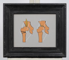 Diagramme ostéologique des articulations en Mixed Media américain Vintage