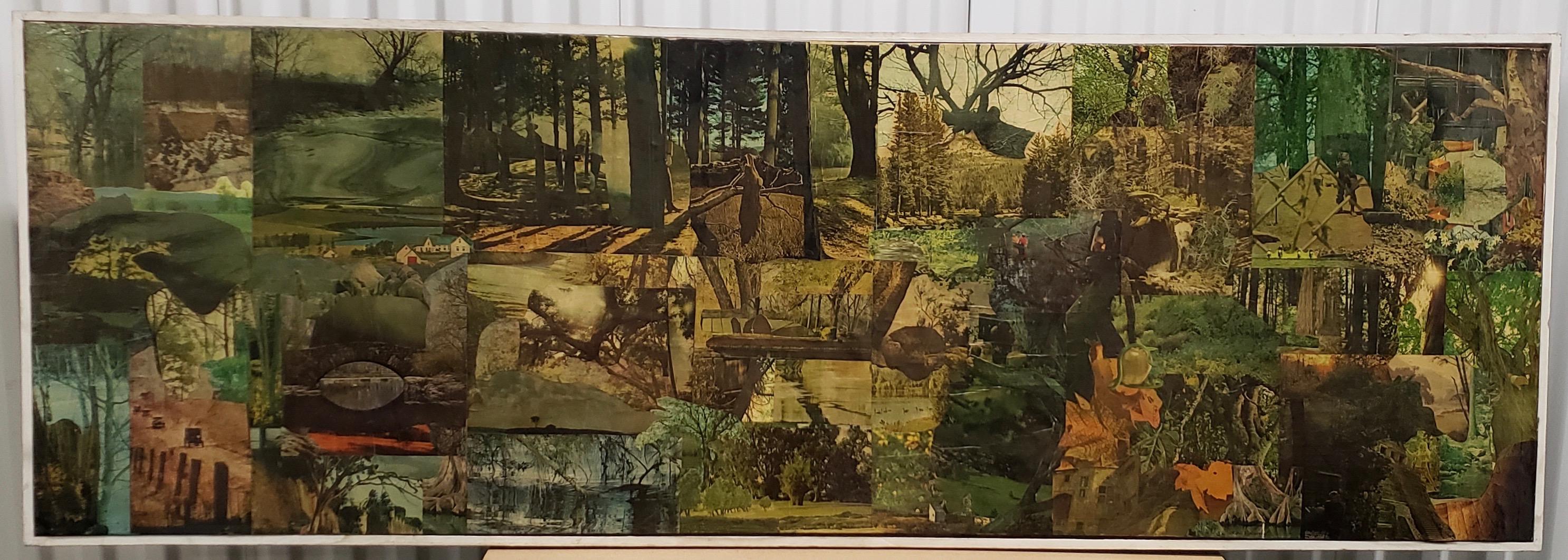 Vintage Large Scale Collage on Board by Peter Sword c.1970s - Mixed Media Art by Unknown