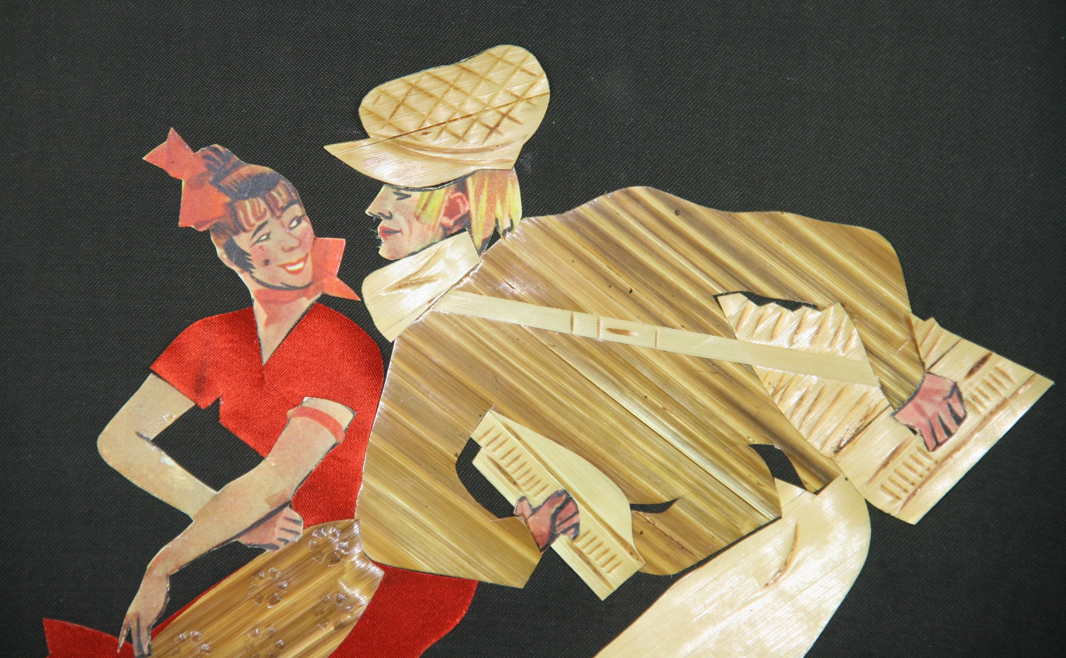 Polnischer Collage-Tänzer im Vintage-Stil „The Polka Folk Dancers“ im Angebot 2