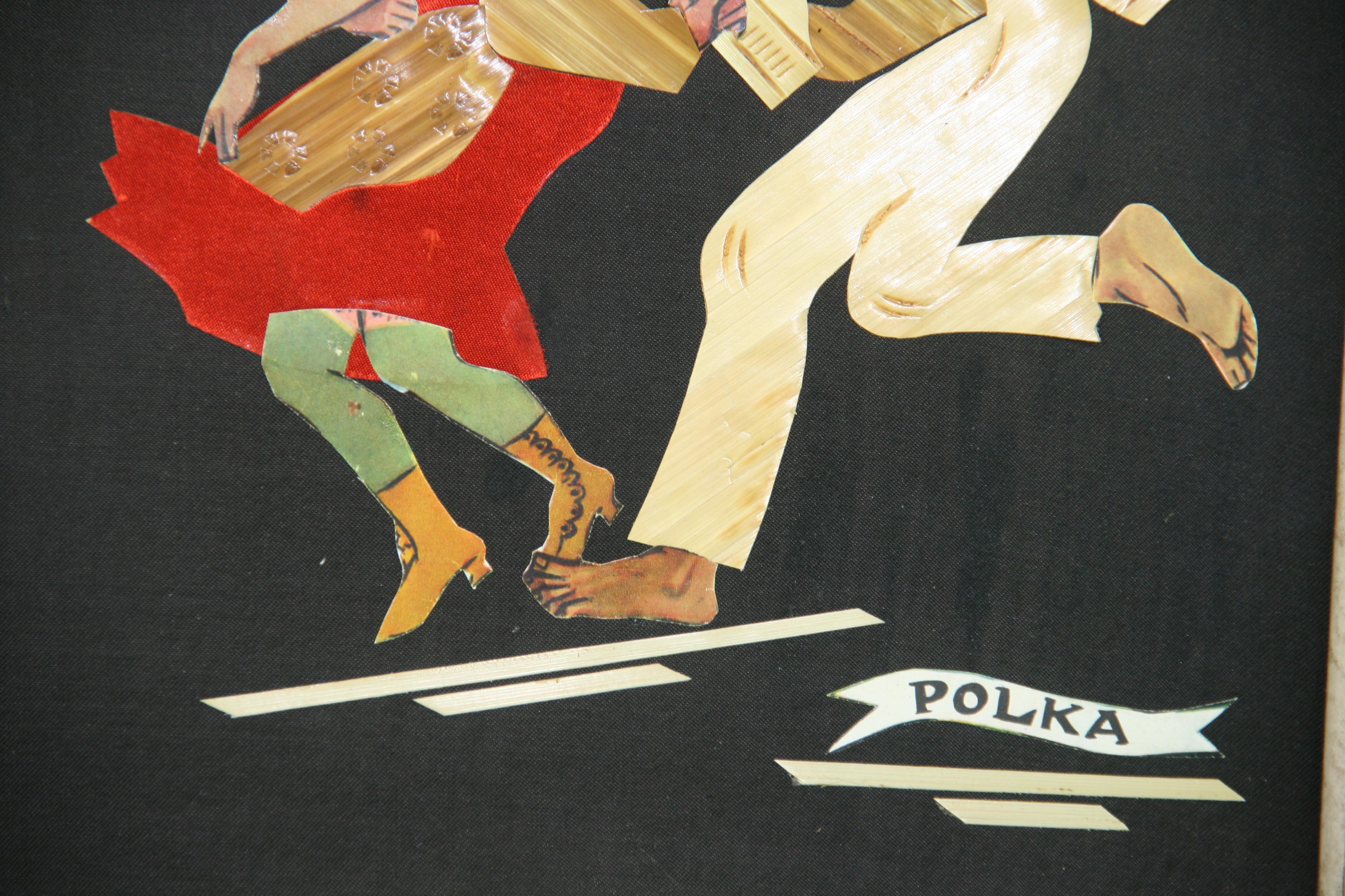 Polnischer Collage-Tänzer im Vintage-Stil „The Polka Folk Dancers“ im Angebot 3