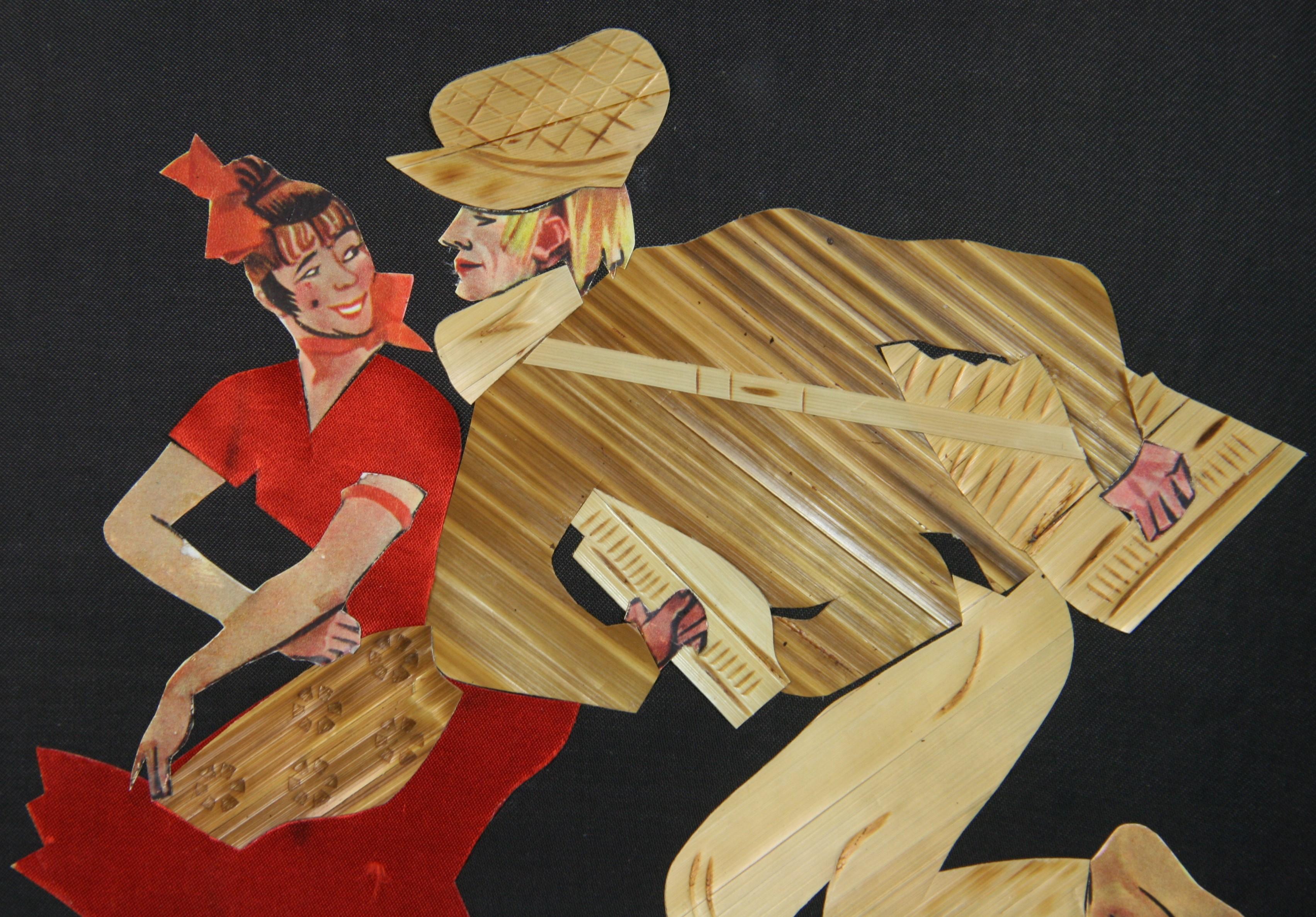 Polnischer Collage-Tänzer im Vintage-Stil „The Polka Folk Dancers“ im Angebot 5