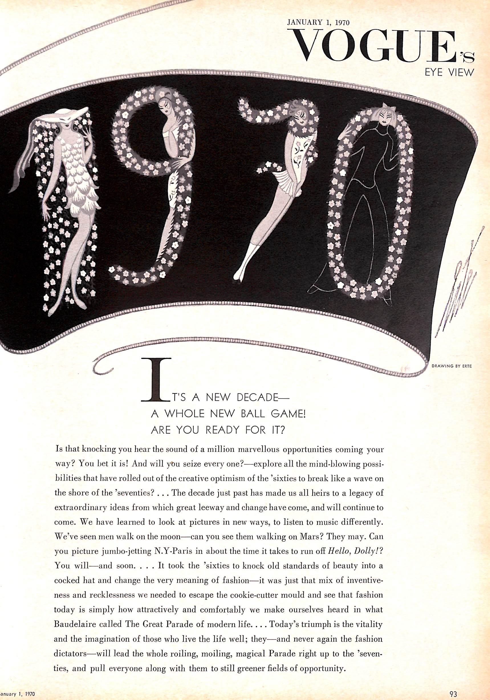 « Vogue 1, janvier 1970 avec Jane Birkin sur la couverture » en vente 11