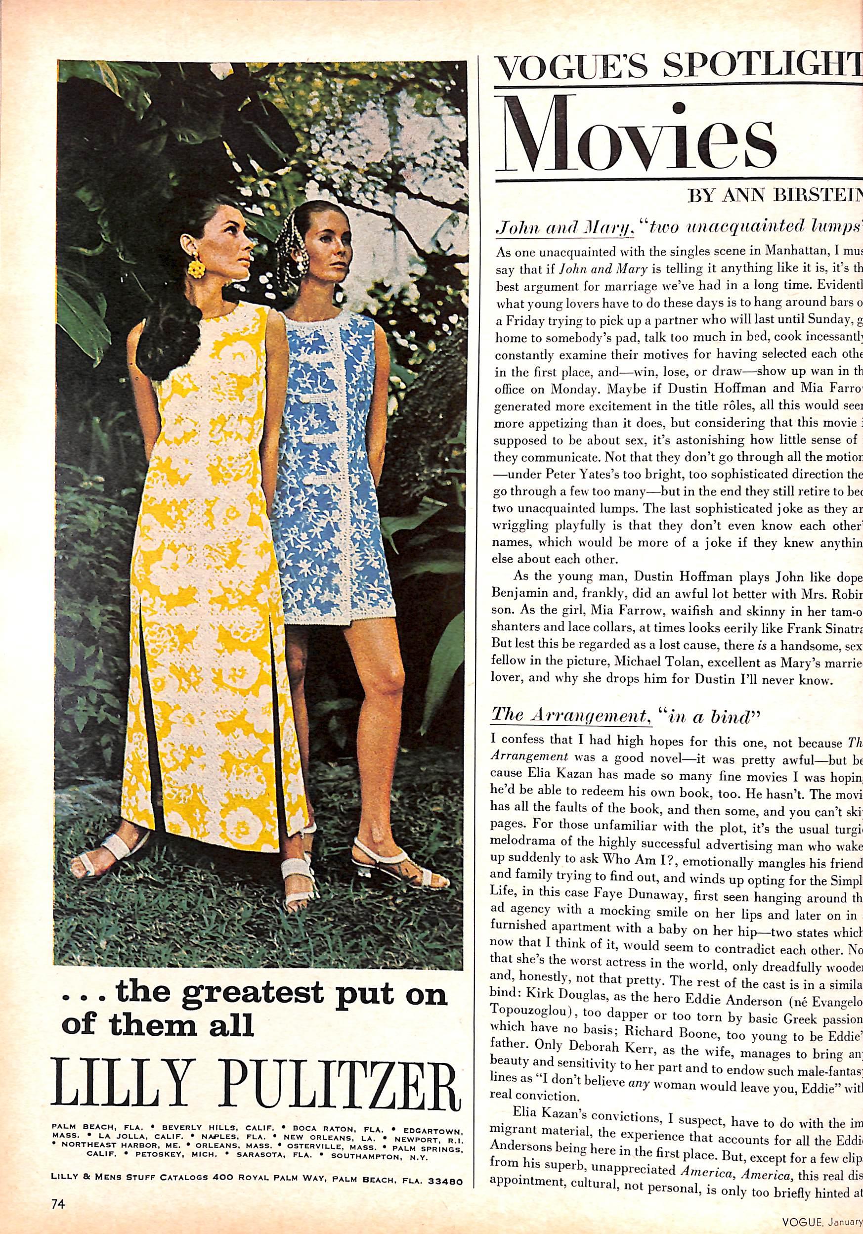 « Vogue 1, janvier 1970 avec Jane Birkin sur la couverture » en vente 13