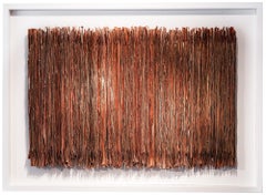 Large Contemporary Paper Assemblage In Warm Maroon Brown Farbe von Bo SällStröm