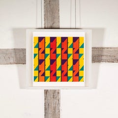 Zigzags on Red and Yellow, techniques mixtes de Theo Mendez