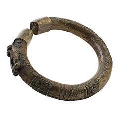 Antique "Bronze Bracelet - Nigeria, Benin Kingdom, " Bronze created circa 1880