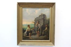 19th Century Oil on Canvas "Bad Behavior"