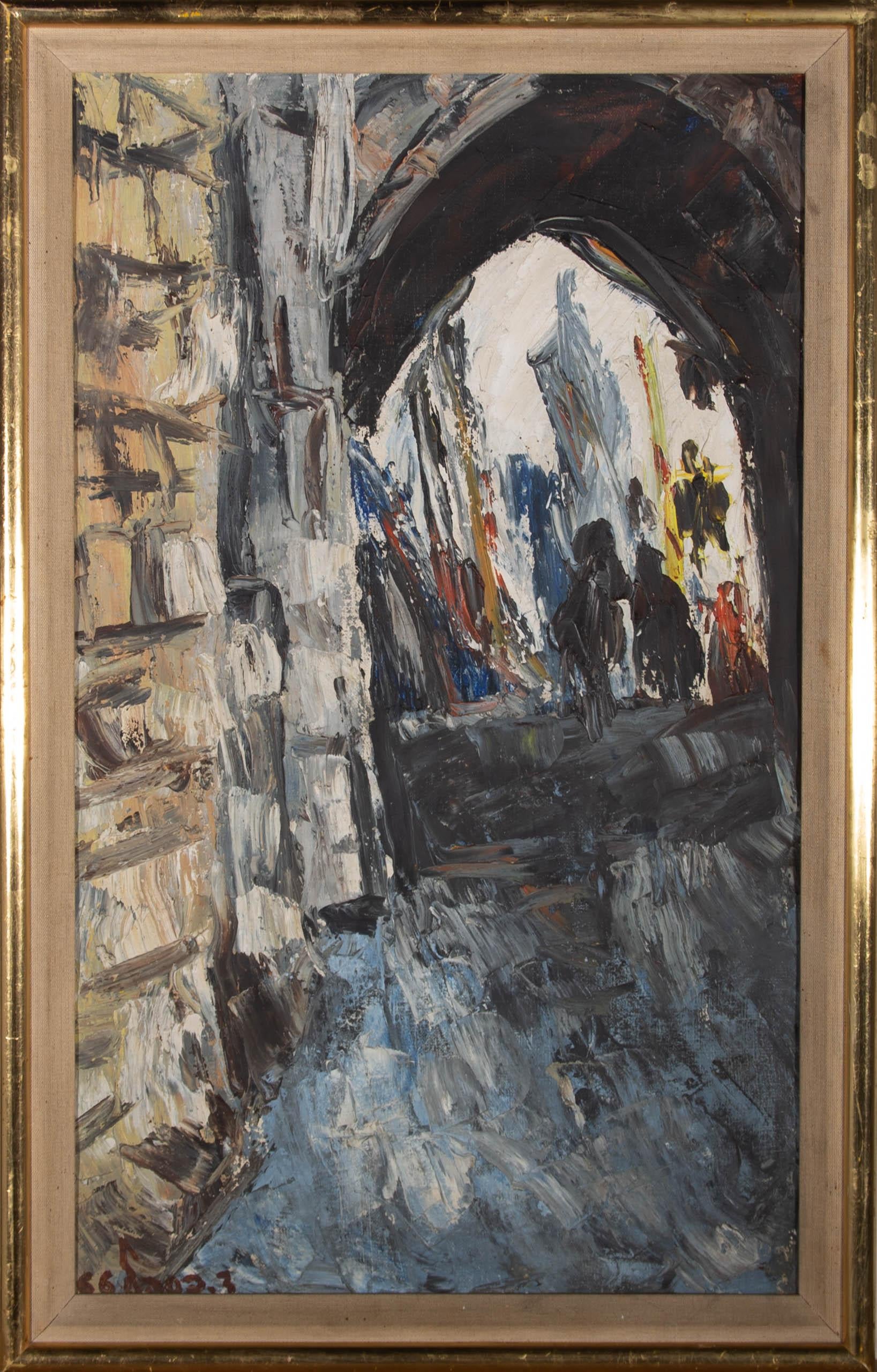 Unknown Landscape Painting - 1651966 Oil -Through The Arch