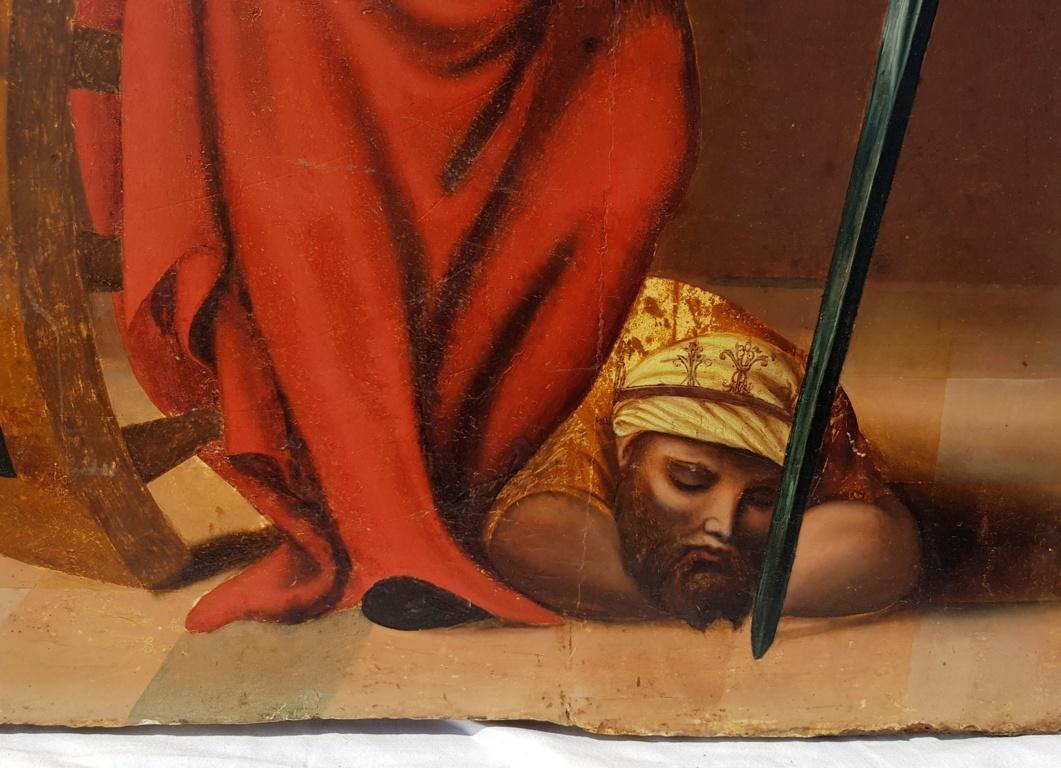 16th century Italian figure painting - St. Catherine - Oil on panel Renaissance 3
