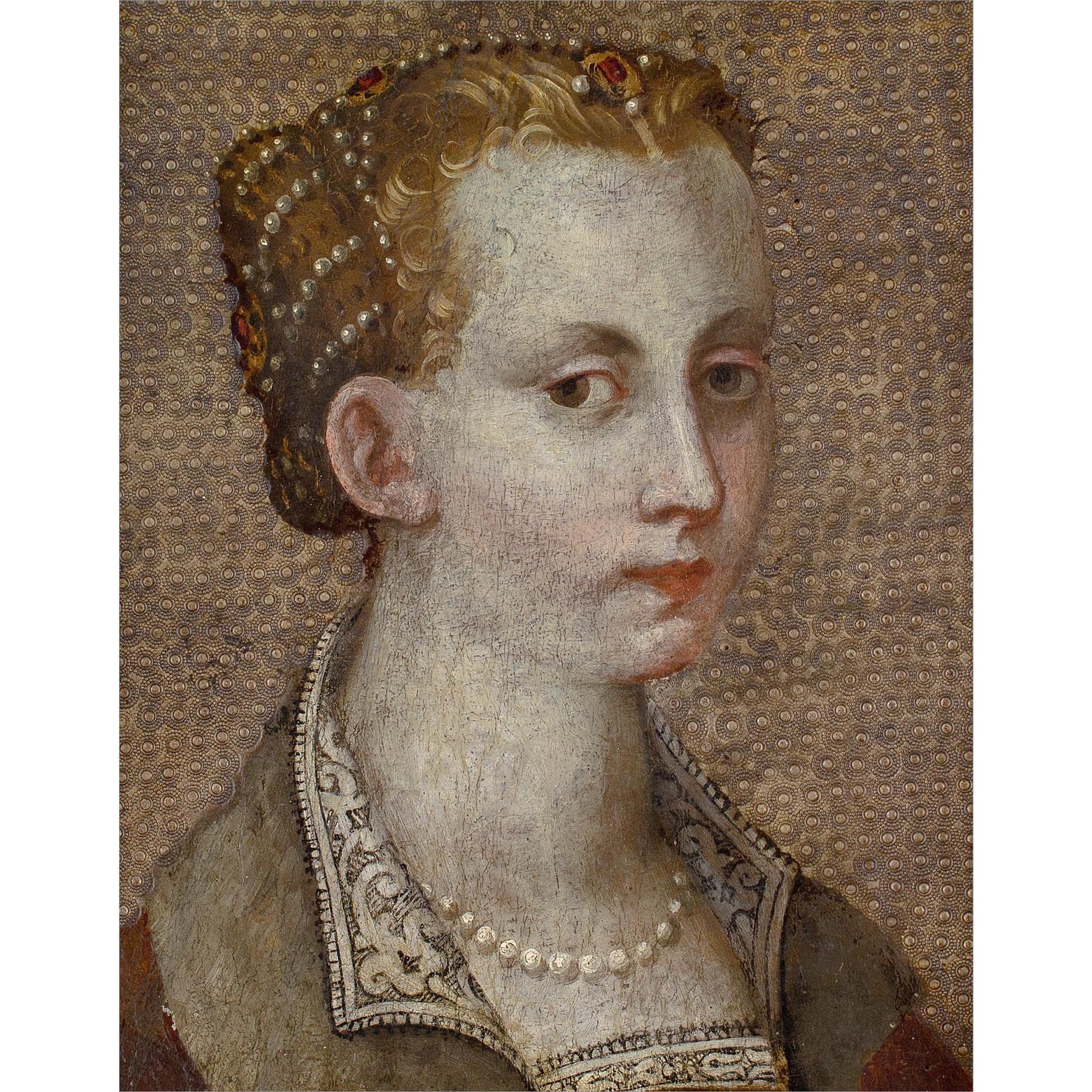 16th-Century Italian School, Renaissance Portrait Of A Lady - Painting by Unknown