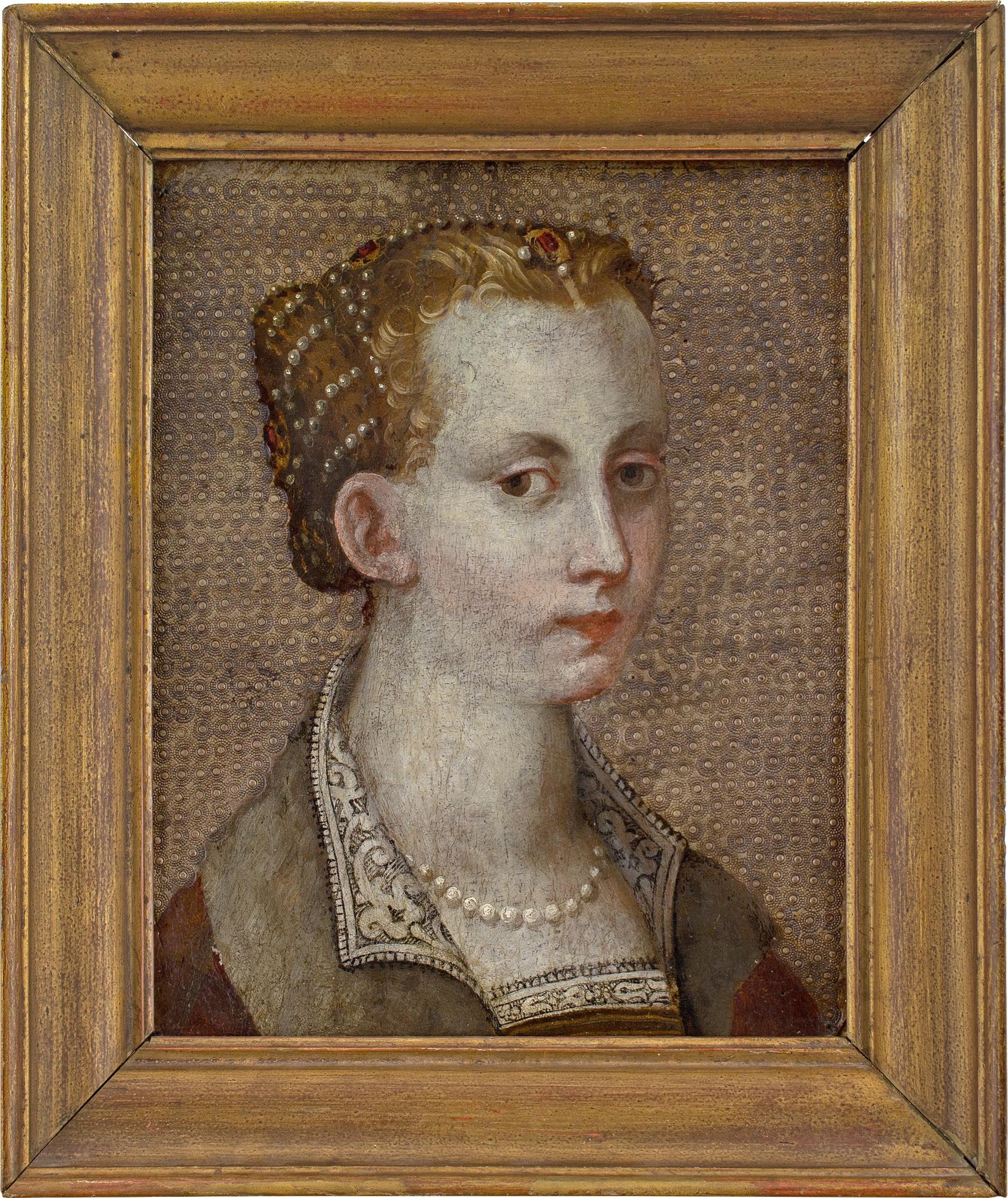 Unknown Portrait Painting - 16th-Century Italian School, Renaissance Portrait Of A Lady