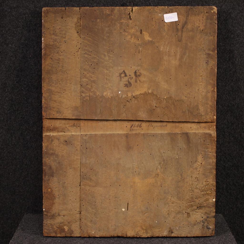 16. Jahrhundert Öl auf Tafel Italienische Malerei Madonna und Kind mit Johannes im Angebot 6