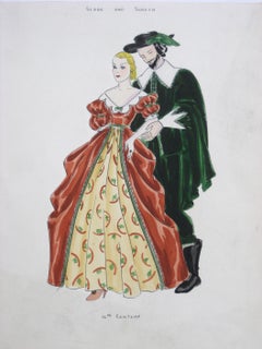 16th Century "Stage and Screen" Renaissance Couple in Festive Garments 