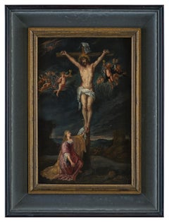 17-18th century Flemish figure painting - Christ - Oil on panel van Dyck