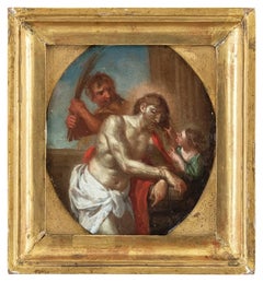 17-18th century Italian figure painting - Flagellation - Oil on copper Italy