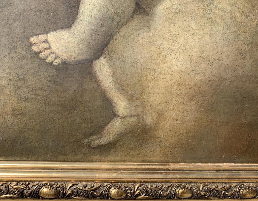 17-18th century Italian figure painting - Putti pair - Oil on canvas Italy 2
